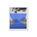 Picture of Misty Blue Horizon _GroupedProduct_Rectangle_Portrait_Framed_Matted_