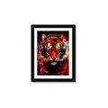 Picture of Tiger With Headphones animal _GroupedProduct_Rectangle_Portrait_Framed_Matted_