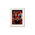 Picture of Tiger With Headphones animal _GroupedProduct_Rectangle_Portrait_Framed_Matted_