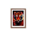 Picture of Tiger With Headphones animal _GroupedProduct_Rectangle_Portrait_Framed_Matted_