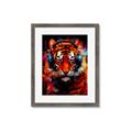 Picture of Tiger With Headphones animal _GroupedProduct_Rectangle_Portrait_Framed_Matted_