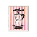Picture of Mocca Coffee on Stripes - Hug in a Cup _GroupedProduct_Rectangle_Portrait_Framed_Matted_