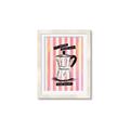 Picture of Mocca Coffee on Stripes - Hug in a Cup _GroupedProduct_Rectangle_Portrait_Framed_Matted_