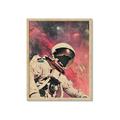 Picture of Astronaut in  Space _GroupedProduct_Rectangle_Portrait_Framed_Matted_