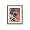 Picture of Astronaut in  Space _GroupedProduct_Rectangle_Portrait_Framed_Matted_