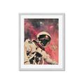 Picture of Astronaut in  Space _GroupedProduct_Rectangle_Portrait_Framed_Matted_