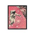 Picture of Astronaut in  Space _GroupedProduct_Rectangle_Portrait_Framed_Matted_