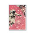 Picture of Astronaut in  Space _GroupedProduct_Rectangle_Portrait_Framed_Matted_