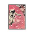 Picture of Astronaut in  Space _GroupedProduct_Rectangle_Portrait_Framed_Matted_