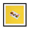 Picture of Sushi Selection on a Playing Card _GroupedProduct_Square_Framed_Matted_