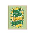 Picture of Easy Peasy Lemon Squeezy Typography Poster _GroupedProduct_Rectangle_Portrait_Framed_Matted_