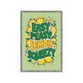 Picture of Easy Peasy Lemon Squeezy Typography Poster _GroupedProduct_Rectangle_Portrait_Framed_Matted_