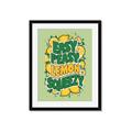 Picture of Easy Peasy Lemon Squeezy Typography Poster _GroupedProduct_Rectangle_Portrait_Framed_Matted_