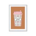Picture of Caffeeine Queen Poster _GroupedProduct_Rectangle_Portrait_Framed_Matted_