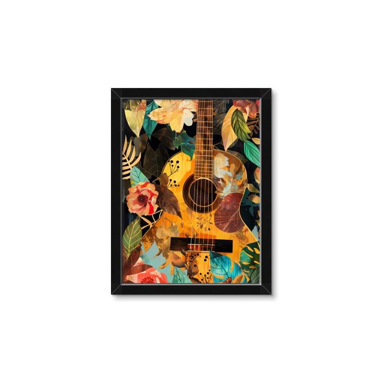 Picture of Music Guitar Collage  _GroupedProduct_Rectangle_Portrait_Framed_Matted_