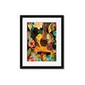 Picture of Music Guitar Collage  _GroupedProduct_Rectangle_Portrait_Framed_Matted_