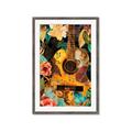 Picture of Music Guitar Collage  _GroupedProduct_Rectangle_Portrait_Framed_Matted_