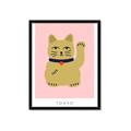 Picture of Maneki Neko – Lucky Cat _GroupedProduct_Rectangle_Portrait_Framed_Matted_