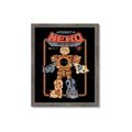 Picture of Robo Neko Cat Poster _GroupedProduct_Rectangle_Portrait_Framed_Matted_