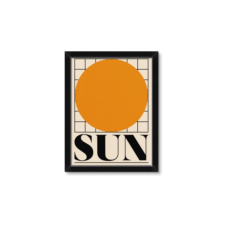 Picture of Sun Typography Poster _GroupedProduct_Rectangle_Portrait_Framed_Matted_