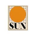 Picture of Sun Typography Poster _GroupedProduct_Rectangle_Portrait_Framed_Matted_