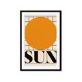 Picture of Sun Typography Poster _GroupedProduct_Rectangle_Portrait_Framed_Matted_
