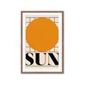 Picture of Sun Typography Poster _GroupedProduct_Rectangle_Portrait_Framed_Matted_