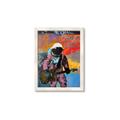 Picture of Retro Spaceman with Guitar Poster _GroupedProduct_Rectangle_Portrait_Framed_Matted_