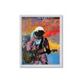 Picture of Retro Spaceman with Guitar Poster _GroupedProduct_Rectangle_Portrait_Framed_Matted_