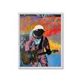 Picture of Retro Spaceman with Guitar Poster _GroupedProduct_Rectangle_Portrait_Framed_Matted_