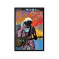 Picture of Retro Spaceman with Guitar Poster _GroupedProduct_Rectangle_Portrait_Framed_Matted_