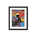 Picture of Retro Spaceman with Guitar Poster _GroupedProduct_Rectangle_Portrait_Framed_Matted_