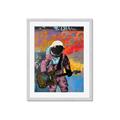 Picture of Retro Spaceman with Guitar Poster _GroupedProduct_Rectangle_Portrait_Framed_Matted_