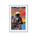 Picture of Retro Spaceman with Guitar Poster _GroupedProduct_Rectangle_Portrait_Framed_Matted_