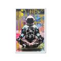 Picture of Retro Spaceman Poster _GroupedProduct_Rectangle_Portrait_Framed_Matted_