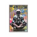 Picture of Retro Spaceman Poster _GroupedProduct_Rectangle_Portrait_Framed_Matted_
