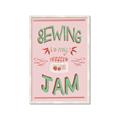 Picture of Sewing is my Jam Typography Poster _GroupedProduct_Rectangle_Portrait_Framed_Matted_