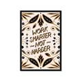 Picture of Work Smarter Not Harder Typography Poster _GroupedProduct_Rectangle_Portrait_Framed_Matted_