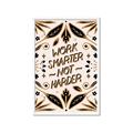 Picture of Work Smarter Not Harder Typography Poster _GroupedProduct_Rectangle_Portrait_Framed_Matted_