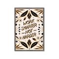 Picture of Work Smarter Not Harder Typography Poster _GroupedProduct_Rectangle_Portrait_Framed_Matted_