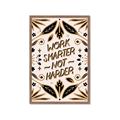 Picture of Work Smarter Not Harder Typography Poster _GroupedProduct_Rectangle_Portrait_Framed_Matted_
