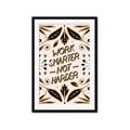 Picture of Work Smarter Not Harder Typography Poster _GroupedProduct_Rectangle_Portrait_Framed_Matted_