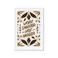 Picture of Work Smarter Not Harder Typography Poster _GroupedProduct_Rectangle_Portrait_Framed_Matted_