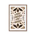 Picture of Work Smarter Not Harder Typography Poster _GroupedProduct_Rectangle_Portrait_Framed_Matted_