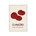 Picture of Food Art - Tomatoes Rome Food Market _GroupedProduct_Rectangle_Portrait_Framed_Matted_