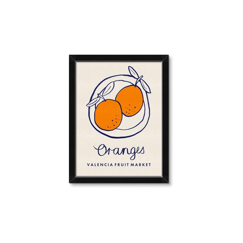 Picture of Food Art - Oranges Valencia Fruit Market _GroupedProduct_Rectangle_Portrait_Framed_Matted_