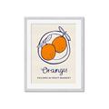 Picture of Food Art - Oranges Valencia Fruit Market _GroupedProduct_Rectangle_Portrait_Framed_Matted_