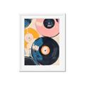 Picture of Retro Vinyl Records Poster _GroupedProduct_Rectangle_Portrait_Framed_Matted_
