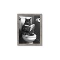 Picture of Plus Size Kitty on the Loo _GroupedProduct_Rectangle_Portrait_Framed_Matted_