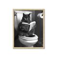 Picture of Plus Size Kitty on the Loo _GroupedProduct_Rectangle_Portrait_Framed_Matted_
